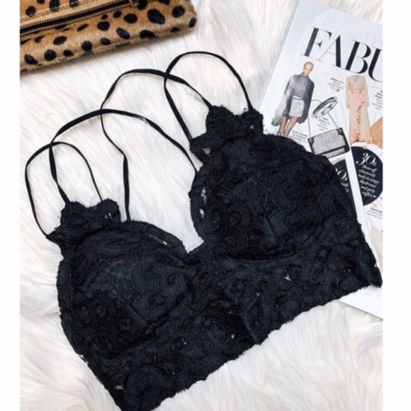 White Lace strappy boho Bralette Minimalist - Picture 10 of 13